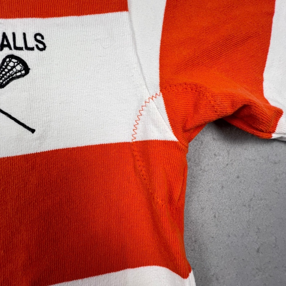 Barbarian Rugby Shirt Mens Medium Orange White Lacrosse Chagrin Falls NWOT - Picture 10 of 16